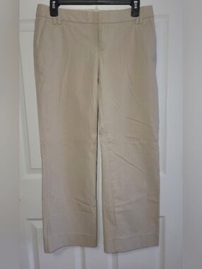 (6)Gap Vtg Wide leg Stretch Ankle Pinstripe Khaki Pants W14×L39